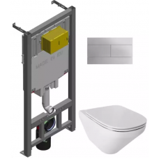 Комплект инсталляции с подвесным унитазом JACOB DELAFON Modern Life с сиденьем и кнопкой E21776RU-00 Комплект инсталляции с подвесным унитазом JACOB DELAFON Modern Life с сиденьем и кнопкой E21776RU-00